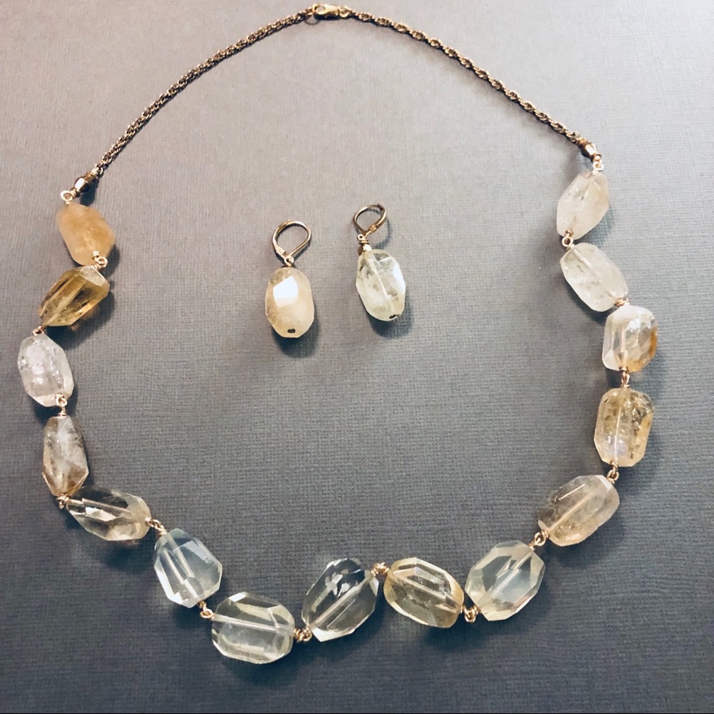 Citrine Necklace w/ Earrings
